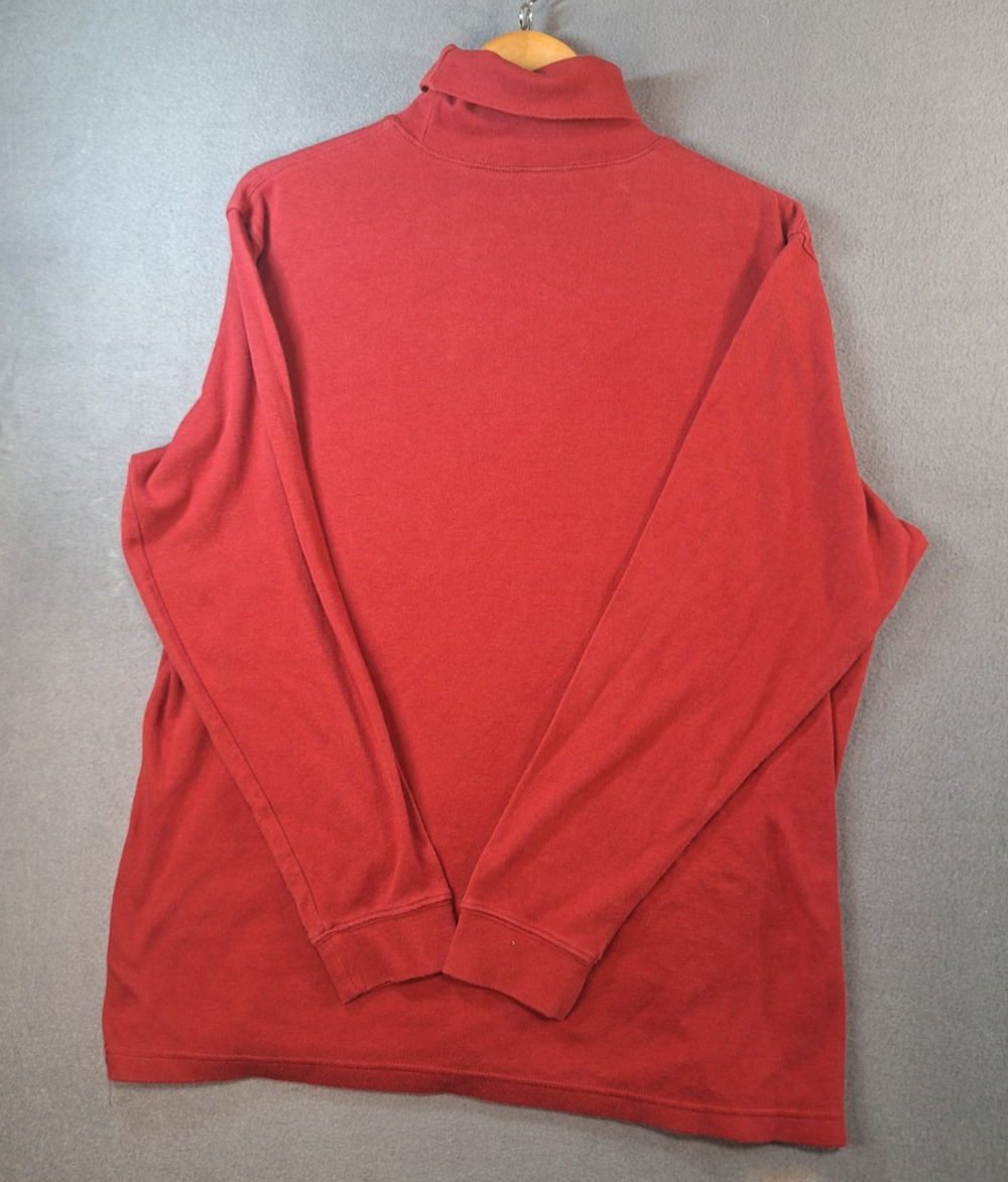 Covington Mens Turtle Neck Sweater Pullover High Neck Sweater Red Size XL